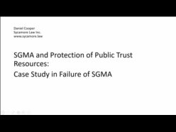 SGMA Panel 3 - Key SGMA Case Studies